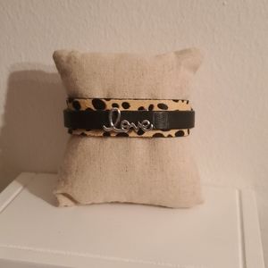 KEEP Collective leather bracelet set with charm